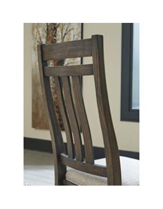 Ashley Wyndahl Rustic Modern Cushioned Dining Chair, 2 Count, Distressed Brown