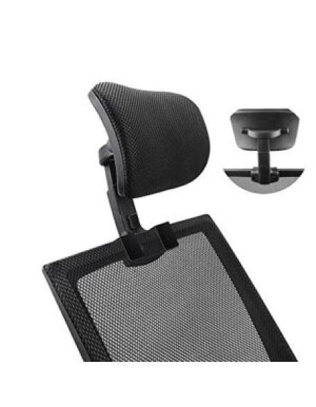 Office Chair Headrest Attachment Universal, Head Support Cushion for Any Desk Chair, Elastic Sponge Head Pillow for Ergonomic Executive Chair, Adjustable Height & Angle Upholstered, Chair Not Included