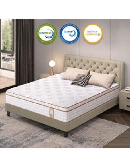 10" Hybrid Twin Mattress in a Box, Gel Memory Foam Mattress with Pocket Spring, Medium Firm Mattress with Dual Brim Design for Supportive&Pressure Relieving&Motion Isolated Sleep, Made in USA