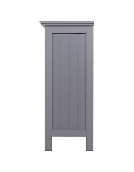 3 Tier Bookcase with 2 Arched Supports, 40 Inches, Gray