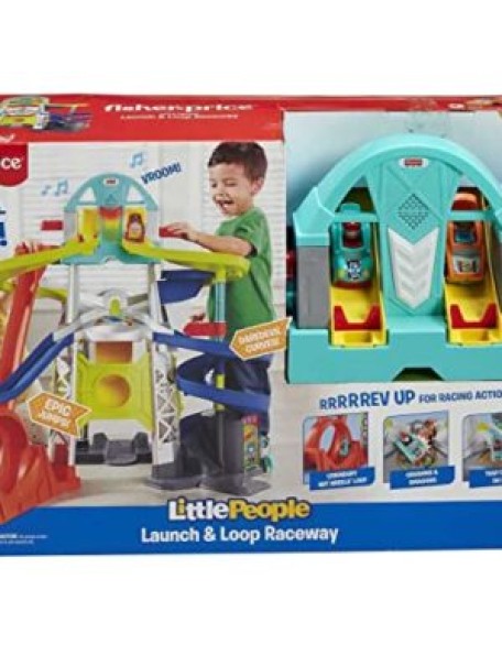 Toddler Playset Launch & Loop Raceway Race Track with Lights Sounds