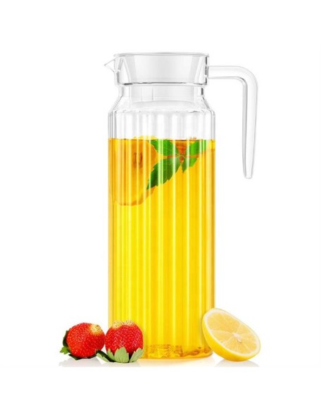 Transparent Fridge Water Jug with Lid 1.2L Capacity by Sterun