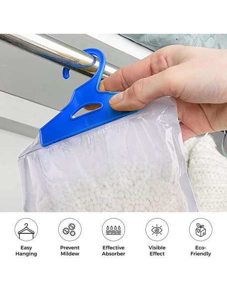 Set of 6 Hanging Interior Wardrobe Dehumidifier - 210g Each Bag - Idea