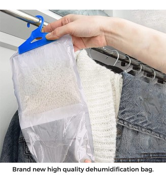 12 Pack Hanging Wardrobe Dehumidifier Bags with Moisture Trap Crystals