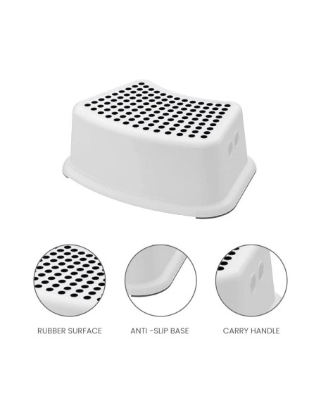 Plastic Child Foot Step Stool Anti-Slip Cover on Top For Children Prac