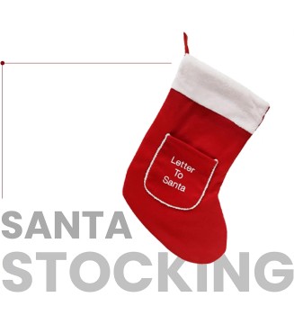 Double Sided Santa Pocket Storage Gifts Size 58x34cm