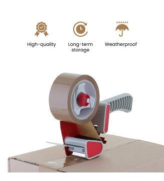 6 Rolls Brown Packaging Parcel Tape With Low Noise 45 Microns Strong F