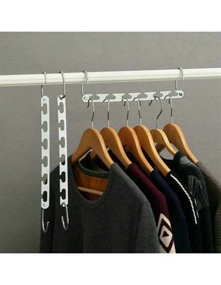 Space Saving Metal Magic Hangers Holder Clothing Rack Hanger Multiple 