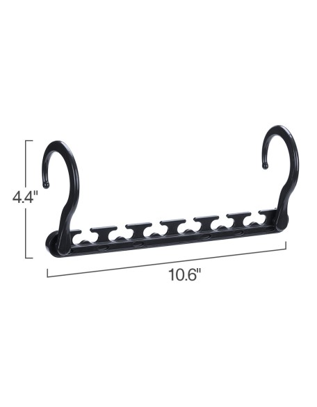 Space Saving Plastic Magic Hangers 10 Pack Black