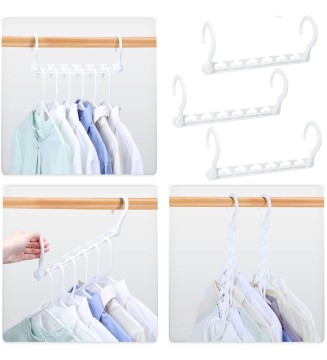 Space Saving Plastic Magic Hangers 10 Pack White