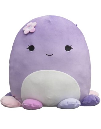 Squishmallows Original 14-Inch Beula Purple Octopus with Multicolored Tentacles - Large Ultrasoft Official Jazwares Plush