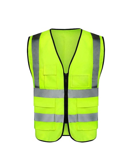 Hi Vis Safety WaistCoat Yellow Vest With High Reflective Visibility st